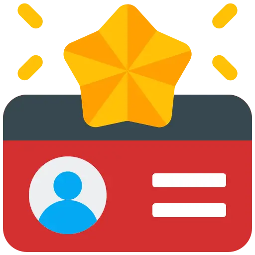 Ikona z animowaną kartą członkowską VIP