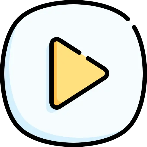 Obraz z animowanym przyciskiem "play"